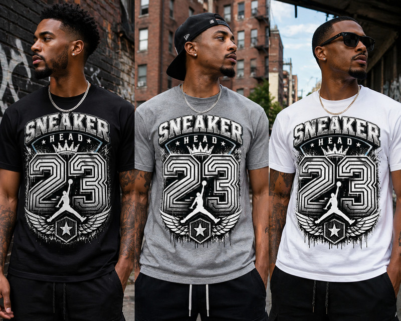 Mens Big & Tall Sneakerhead 23 Graphic Tee Shirt Streetwear for J6 Cap & Gown T gallery