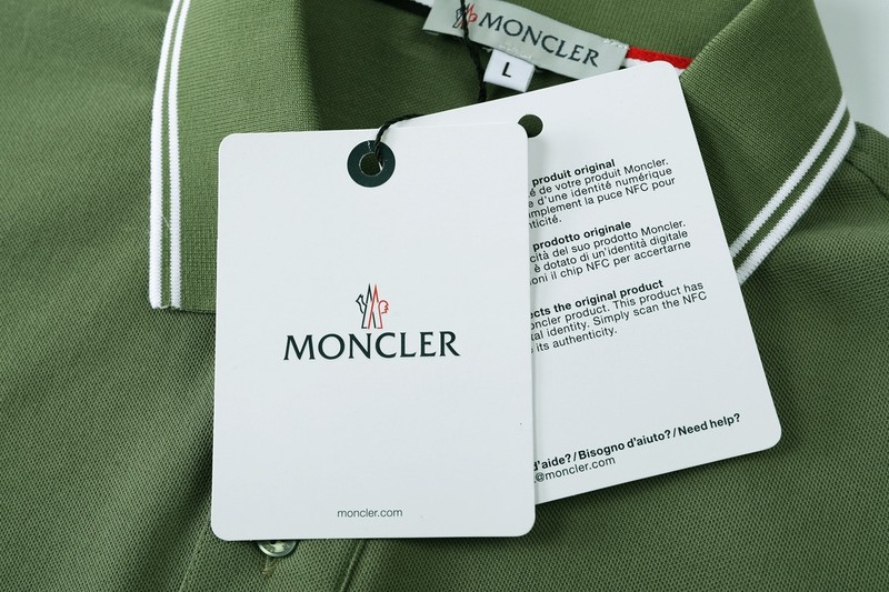Moncler Green Men's Two-Tone Polo Shirt L gallery