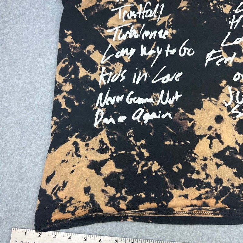 Pink Trustfall Tour Graphic T-Shirt Bleach Wash Black Medium Concert Merch gallery