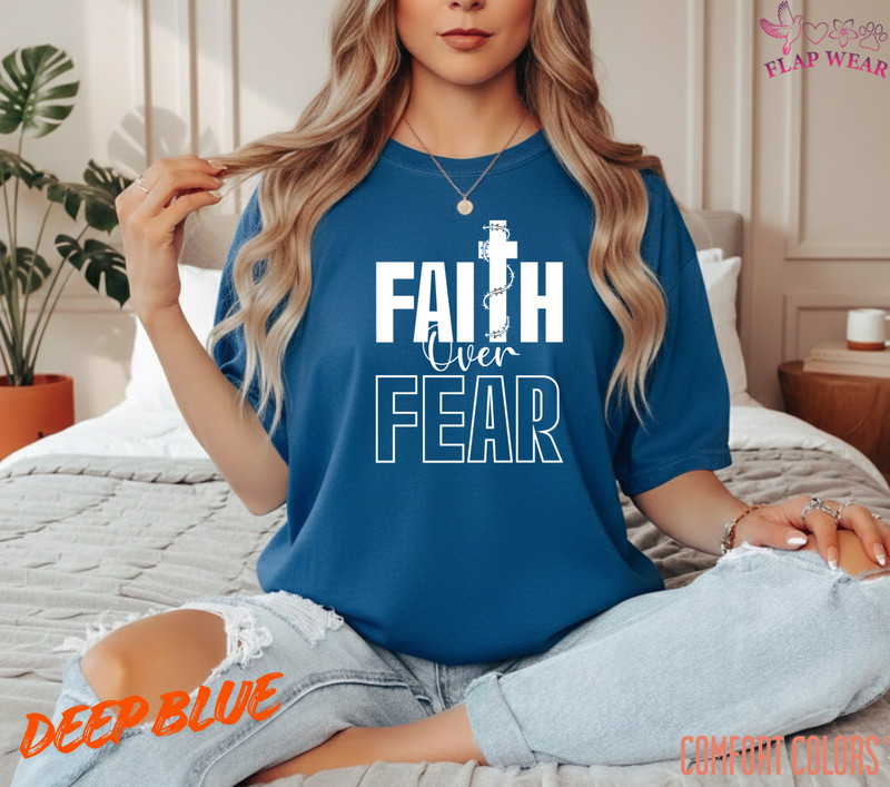 Unisex Faith Over Fear Christian T-Shirt, Men T shirt,Women T shirt Gift Religio gallery