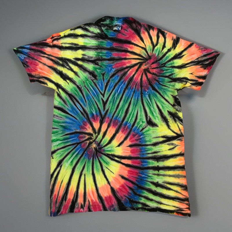 *New* 2XL - Sm Handmade Tie Dye, Rainbow Black Twin Spiral, Crew or V-Neck gallery