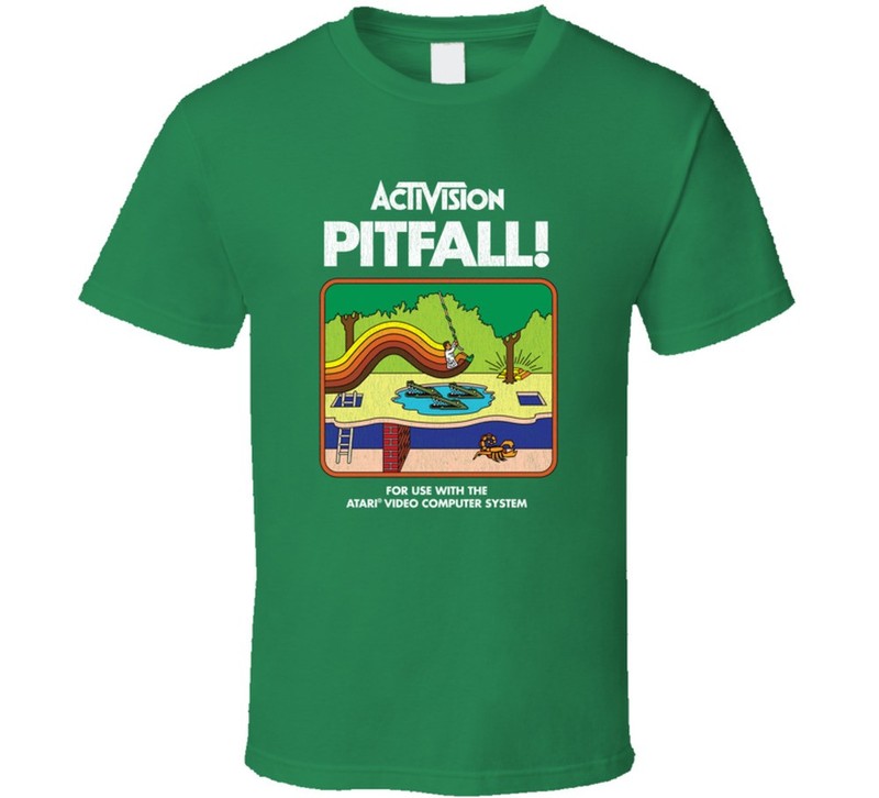 Pitfall, T-Shirt, Classic, Game, Video, Atari, Activision, Retro, 1980’s
