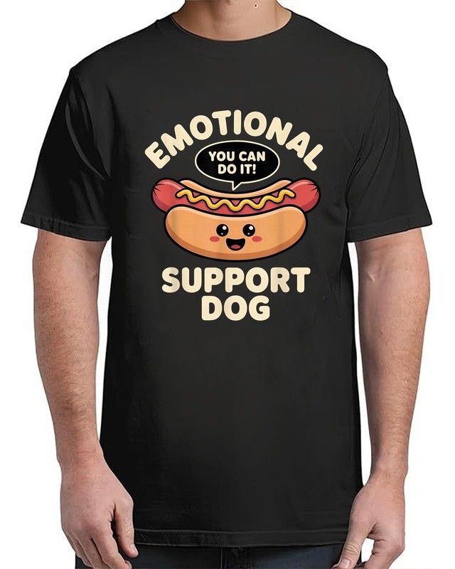 Support Dog Hot Dog Kawai Motivational Shirt T-Shirt Funny Unisex S-4XL