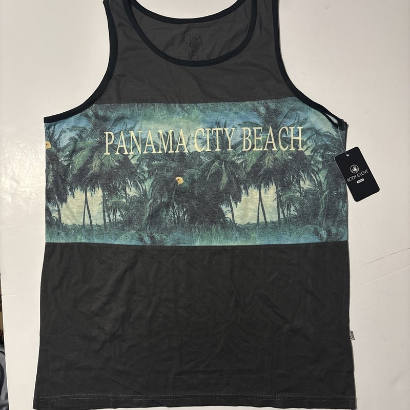 NWT panama city beach Body Glove Men’s Tropical Beach Charcoal Tank Top Size L
