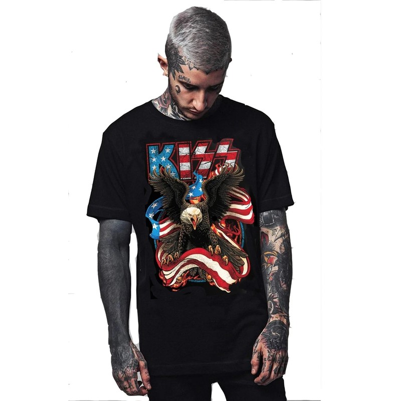 KISS AMERICAN FLAG THE CLASSIC ROCK MEN’S SIZES