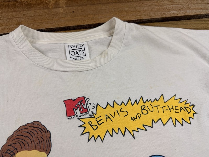 VTG 1997 Wild Oats Touch Tone Beavis & Butthead T-Shirt Sz L Mike Judge MTV gallery