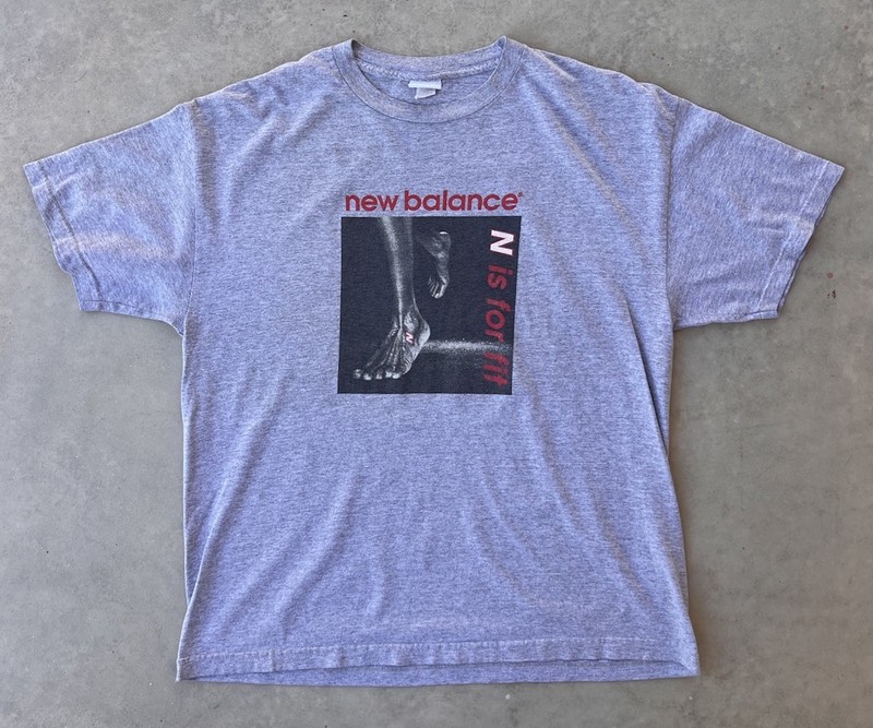 Vintage New Balance Shirt Size XL 90s N Is For Fit Finish Line Shoe Promo