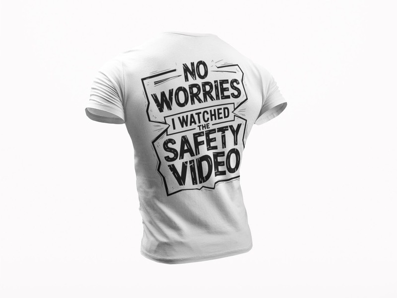 Jobsite Safety Humor T-Shirt - 'I Watched Safety Video' - Funny Work Safety gallery
