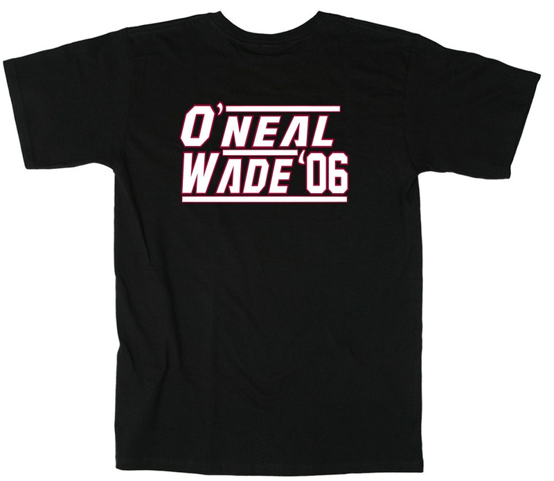 Shaquille O’Neal Shaq Dwyane Wade Miami Heat 2006 Long Short Sleeve T-Shirt