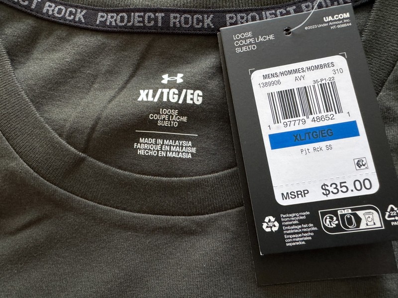Under Armour Project Rock T-Shirt Gym Baroque Green Men's Sz M /L / XL / 2XL New gallery