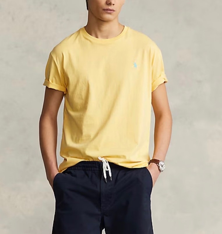 Polo Ralph Lauren Classic Fit Short Sleeve Cotton T shirt Yellow Men’s Sizes gallery