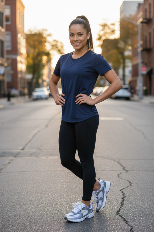 NWT - Athletic Works Tri-Blend Moisture Wicking T-shirt/ Navy Blue/ M/L/XL gallery
