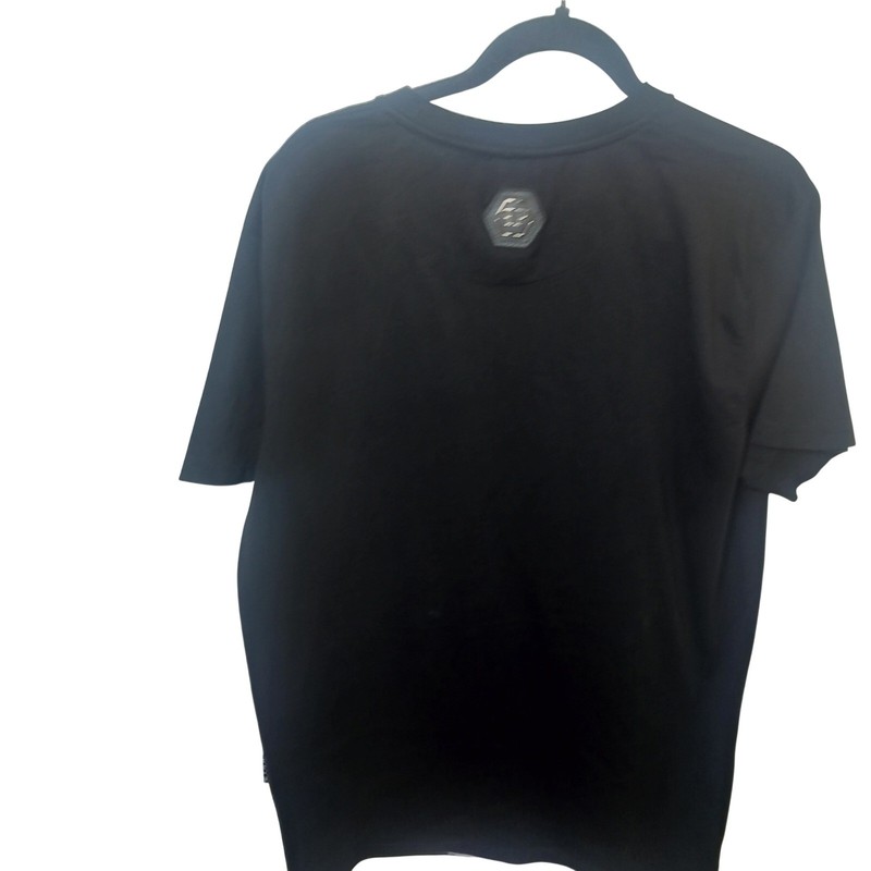 Philipp Plein Homme Black Crystal Zebra Skull T-Shirt Luxury Streetwear Mens gallery