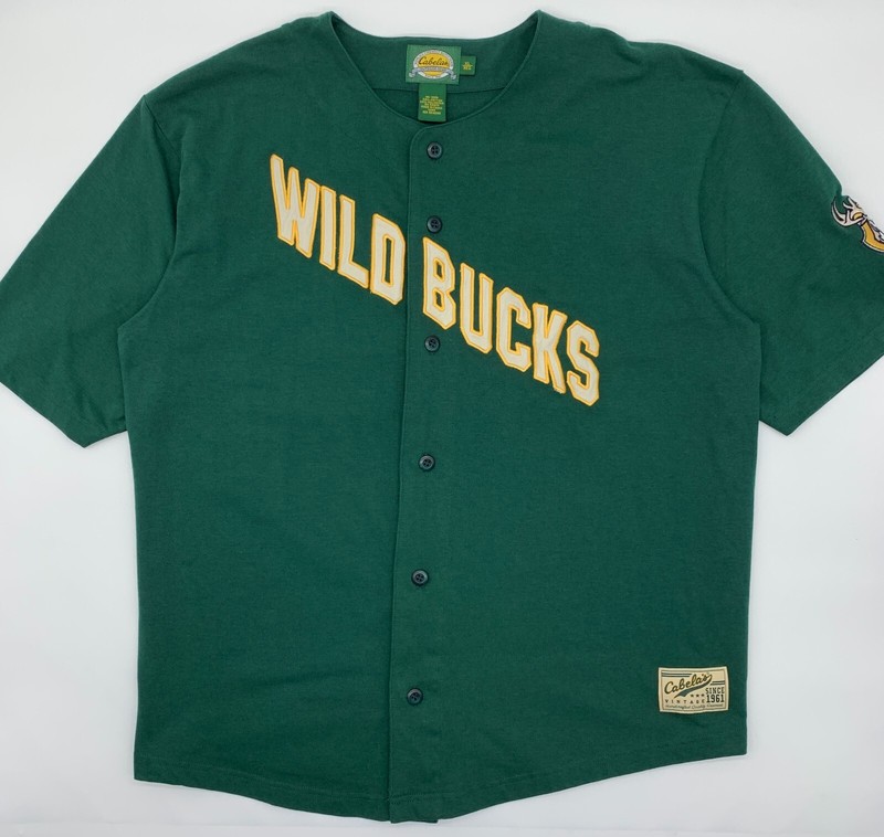 Vintage Cabelas Outdoor Gear Wild Bucks Baseball Jersey Size XL Embroidered