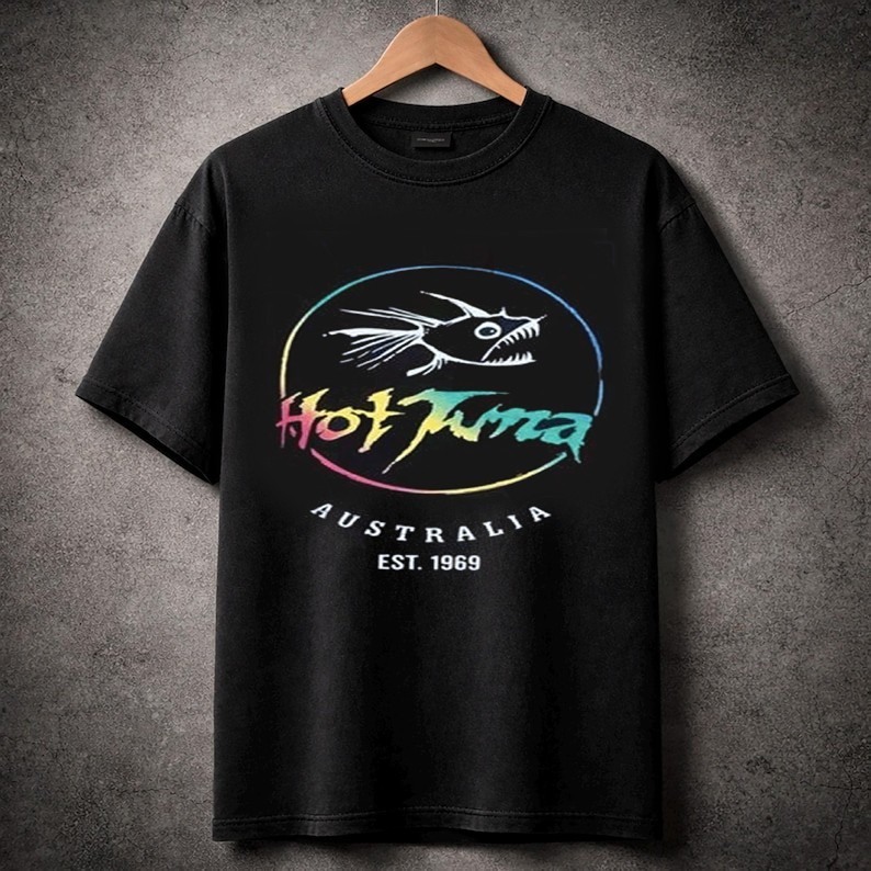 GENUINE HOT TUNA MENS CREW BLACK SHORT SLEEVE TEE T SHIRT BAND