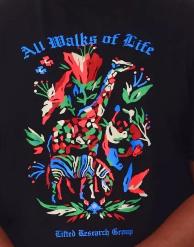 LRG All Walks Of Life Men's Tee Black/Multi L0ZVMSCXX-BL30 Small