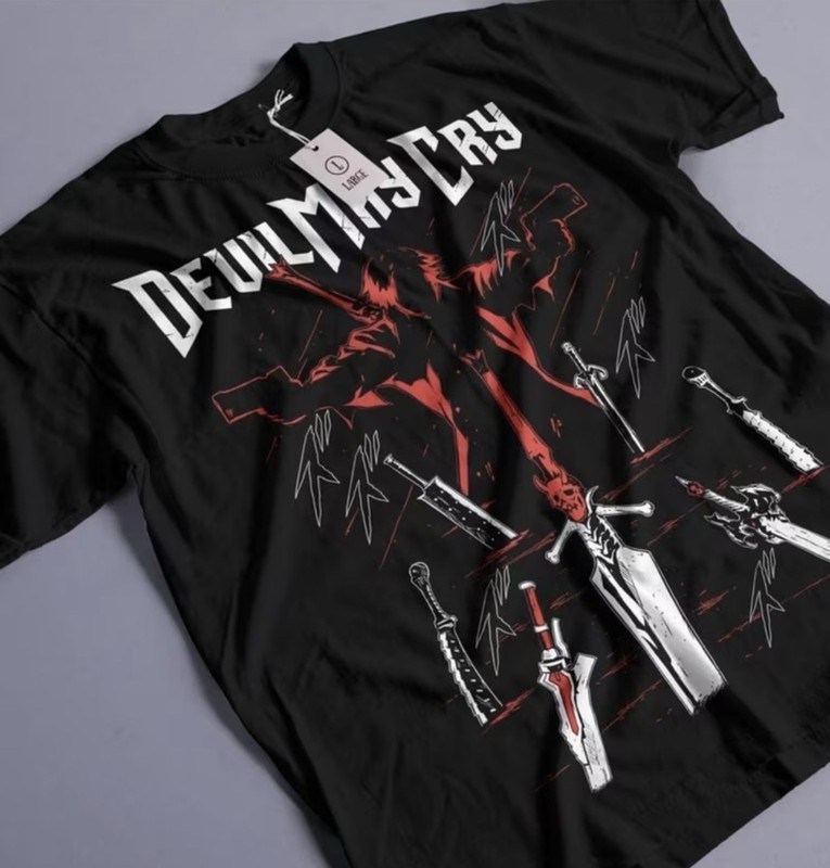 Anime Devil May Cry Manga Fashion Shirt Tshirt NEW LRG Mens Games Toys Fantasy