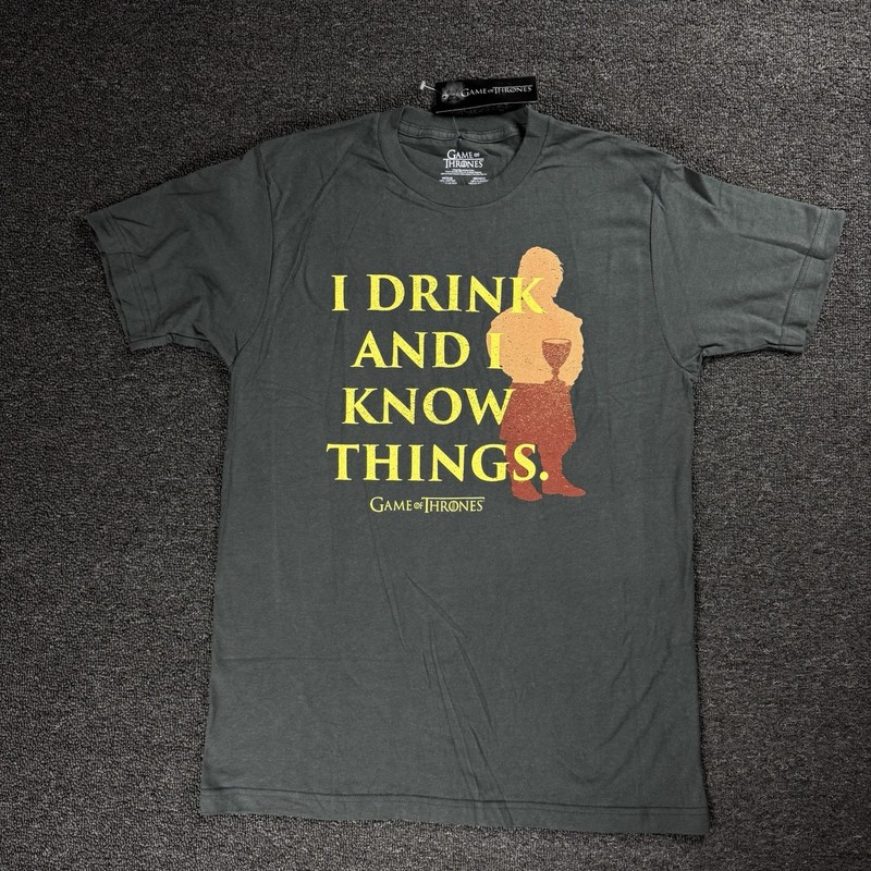 Game Of Thrones I Drink & I Know Things Tyrion T-Shirt NWT Licensed & Official