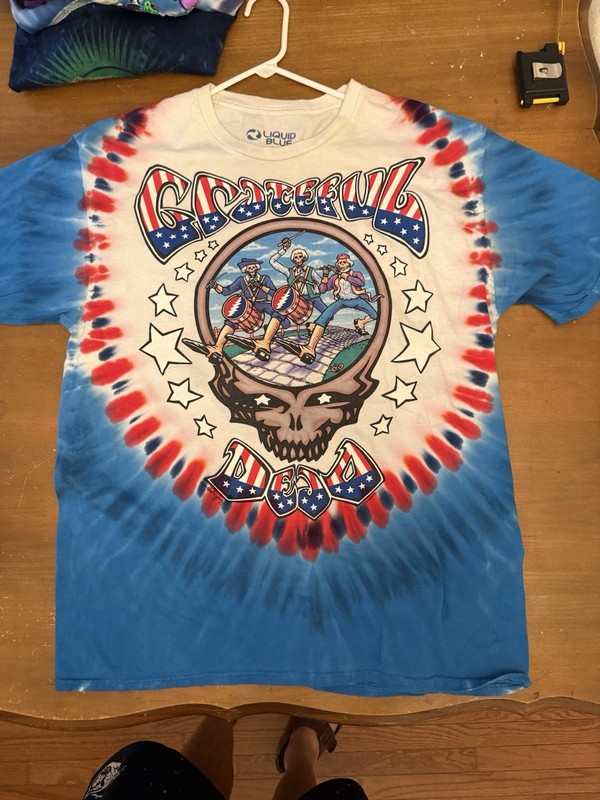Vintage 1993 Grateful Dead Revolutionary Dead Mike Dubois Liquid Blue XL