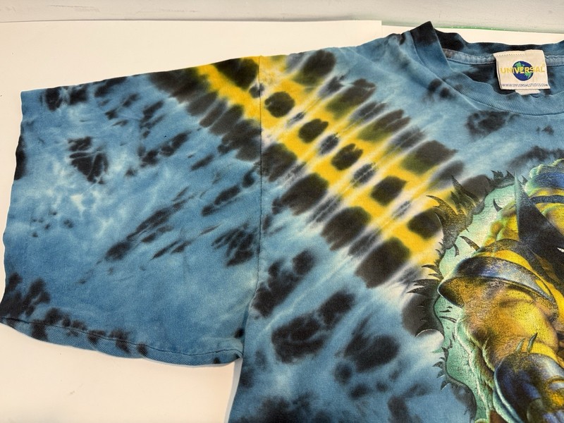 Vintage Wolverine X-Men Tie Dye Tee Universal Studios Marvel Graphic XL 1999 USA gallery