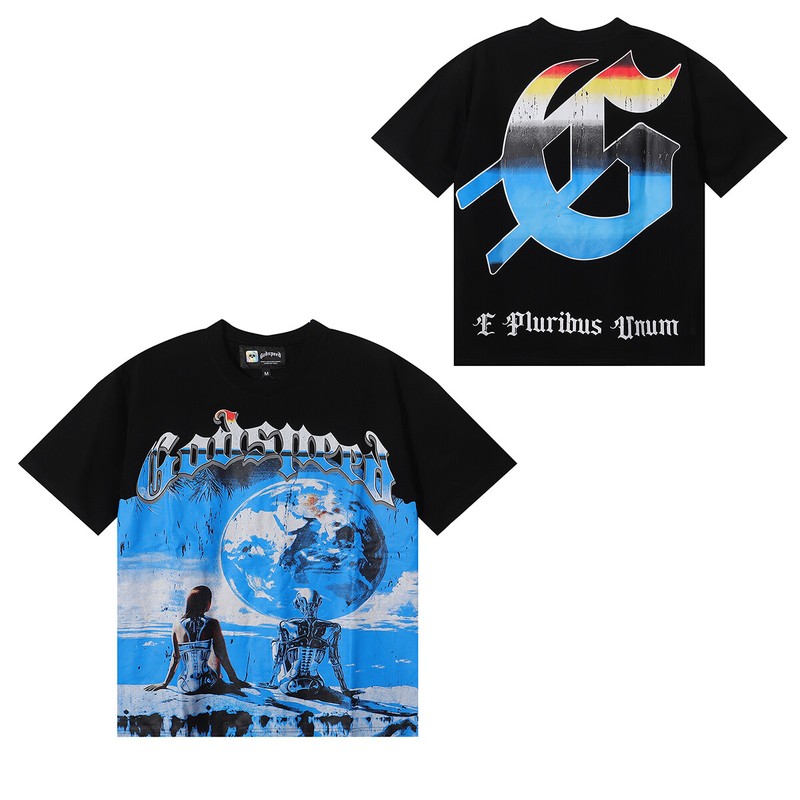 Godspeed Earth Globe Tee Streetwear Hip Hop Oversized T-Shirt E Pluribus Unum gallery