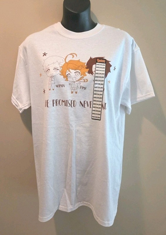 Brand New PROMISED NEVERLAND Anime Graphic T Shirt Norman Ray Emma Unisex Sz M
