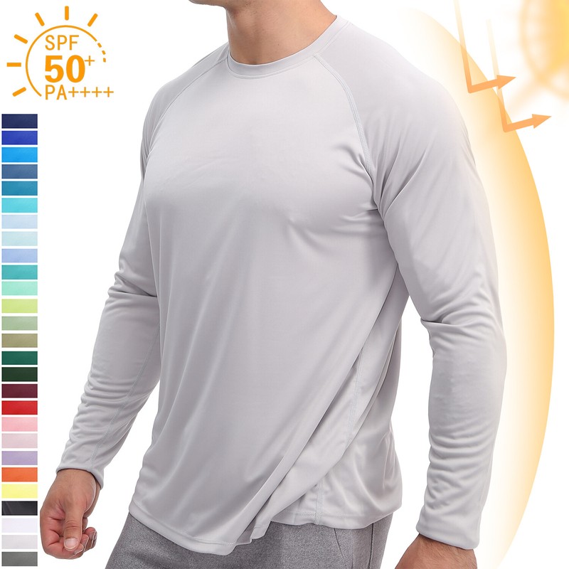 UPF50+ Men’s Sun Protection Long Sleeve UV T-Shirt Outdoor Sport Fishing Shirts
