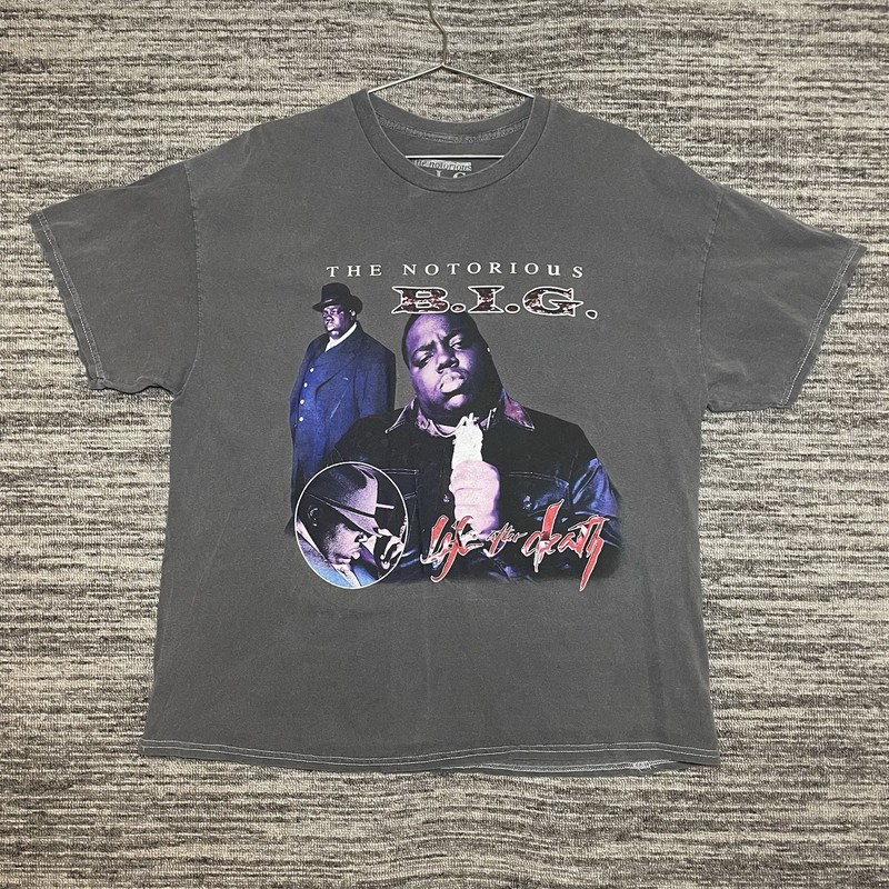 The Notorious BIG Biggie Smalls T Shirt Regular Fit Gray Men SZ L