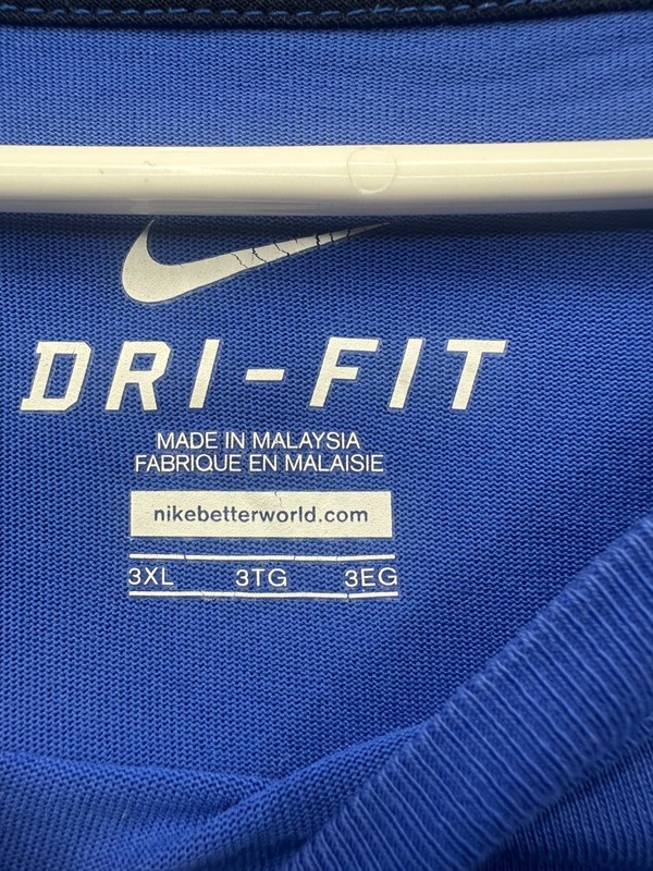 Nike Elite Dri-Fit T-Shirt Mens 3XL Blue Graphic Cotton Short Sleeve Casual gallery