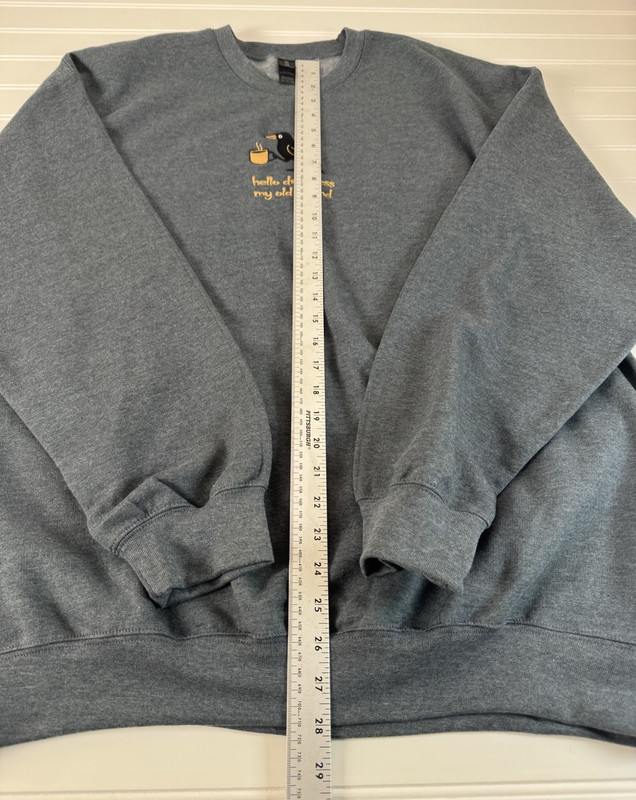 Hello Darkness My Old Friend Coffee Raven Crow Sweat Shirt Mens XL FREE SHIPPING gallery