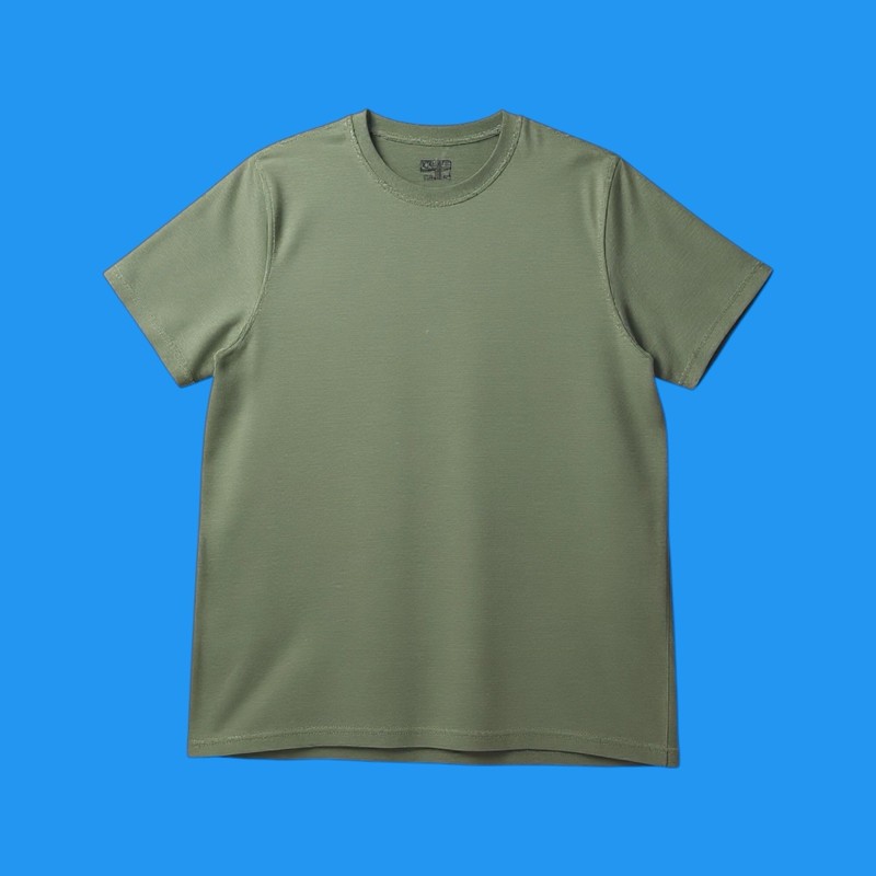 Common People Ottoman Texture Shirt Garment Dye Relaxed Fit Green L Ribbed Sleek