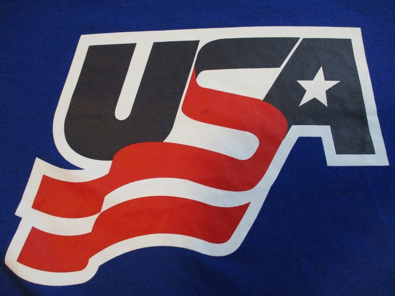 Nike Team USA Shirt Mens XL Blue White Red Flag Olympic Long Sleeve Dri Fit 0658 gallery