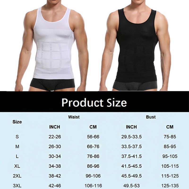 Men Body Slimming Vest Tummy Shaper Underwear Compression Waist Trainer Tank Top gallery
