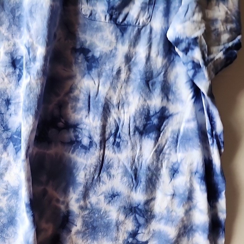 KingSize Men's Big & Tall 4XL Tie-Dye Graphic Tee Blue Lightning Tyedye EUC gallery