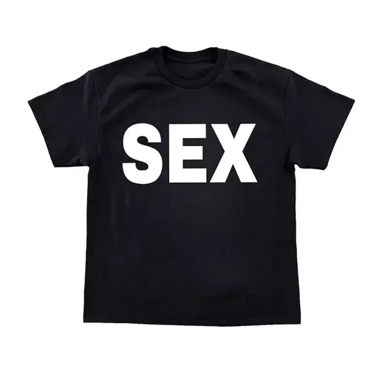 Vintage Funny SEX Print T Shirts Graphic Streetwear Short Sleeve Harajuku gallery