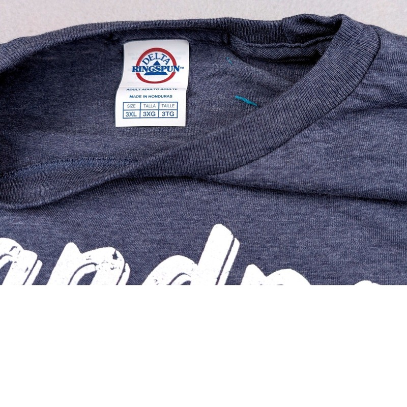 Mens Fishing Grandpa T-Shirt Lot 2 Port & Company Delta 3XL Black Blue Graphic gallery