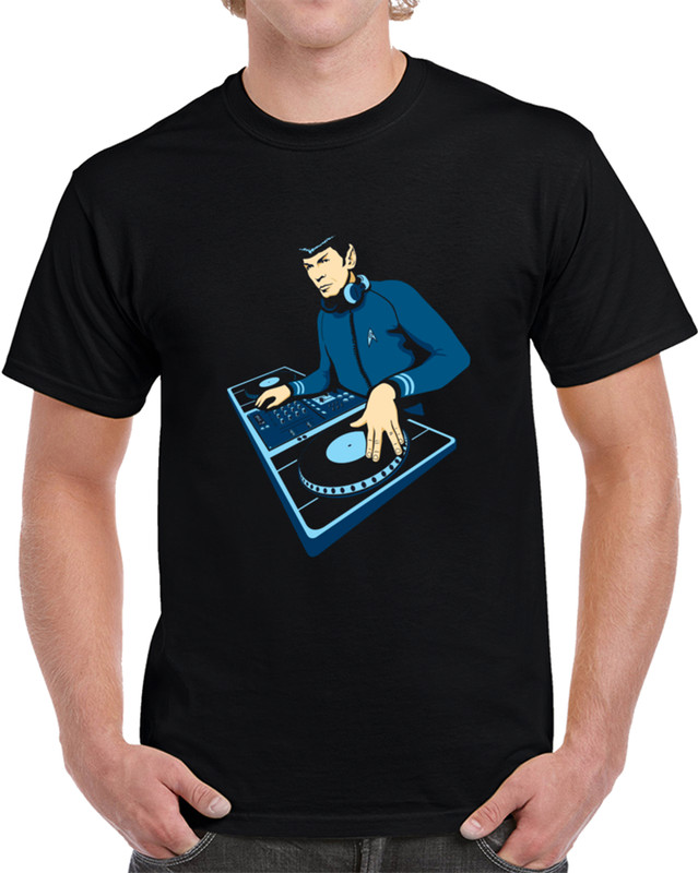 Dj Spock Decks Turntable Sci Fi Hip Hop Dance Music Funny T Shirt Gift New