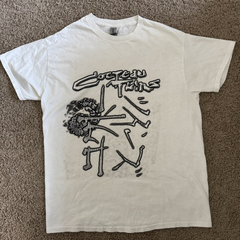 Vintage 90’s Cocteau Twins Band Shirt Short Sleeve T-Shirt White