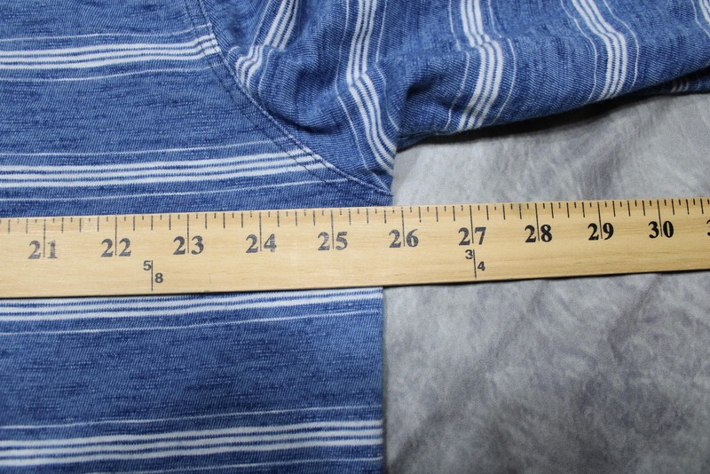 Carbon2Cobalt Hoodie Shirt Mens XL Blue Stripe Long Sleeve Henley Cotton Knit gallery