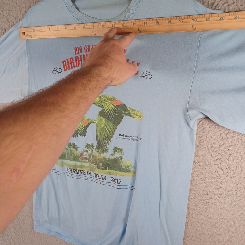 Fruit Of The Loom Mens Blue Shirt Size Medium Birding Festival Rio Grande Valley gallery