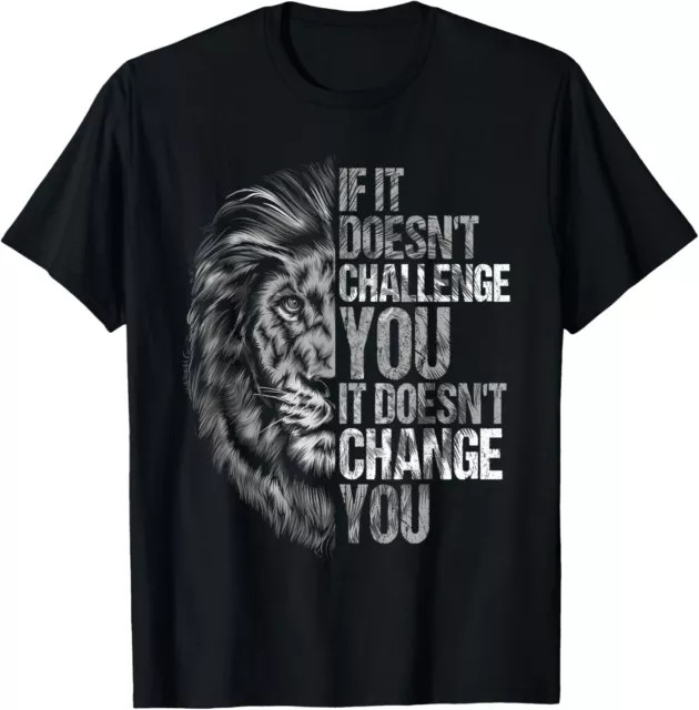 Motivation Workout And Gym Quotes Lion Mindset Training Gift Tees S-3XL