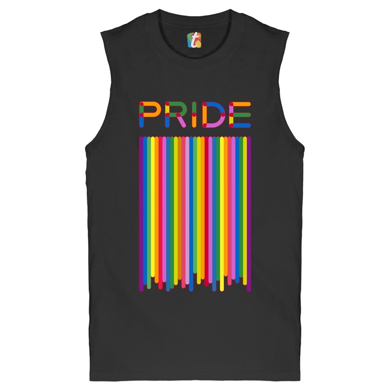 Pride Flag Muscle Shirt LGBT Support Gay Pride Month Same-Sex Marriage Men’s