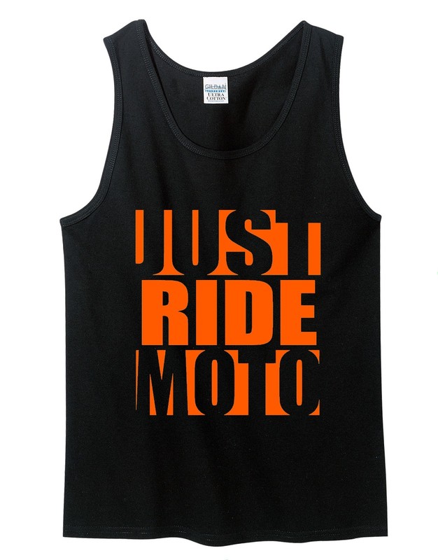 JUST RIDE MOTO TANK TOP T SHIRT SINGLET SHIRT MX MOTOCROSS DIRT BIKE SUPERCROSS