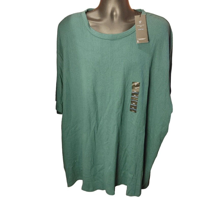 Shaquille O’Neal Men’s Green Ribbed XLG Tee 5XLT