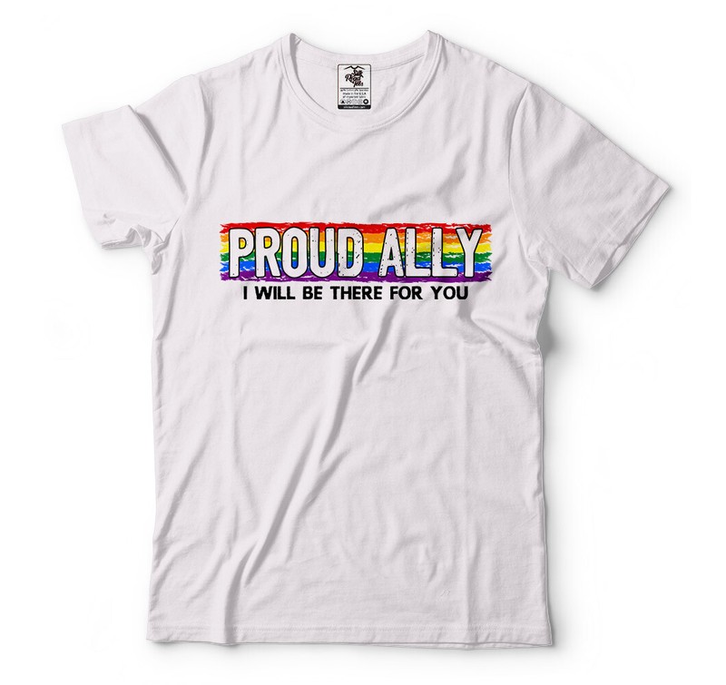 Proud Ally LGBT Pride T-shirt Pride Month Gay Lesbian Diversity Tee Supporter T
