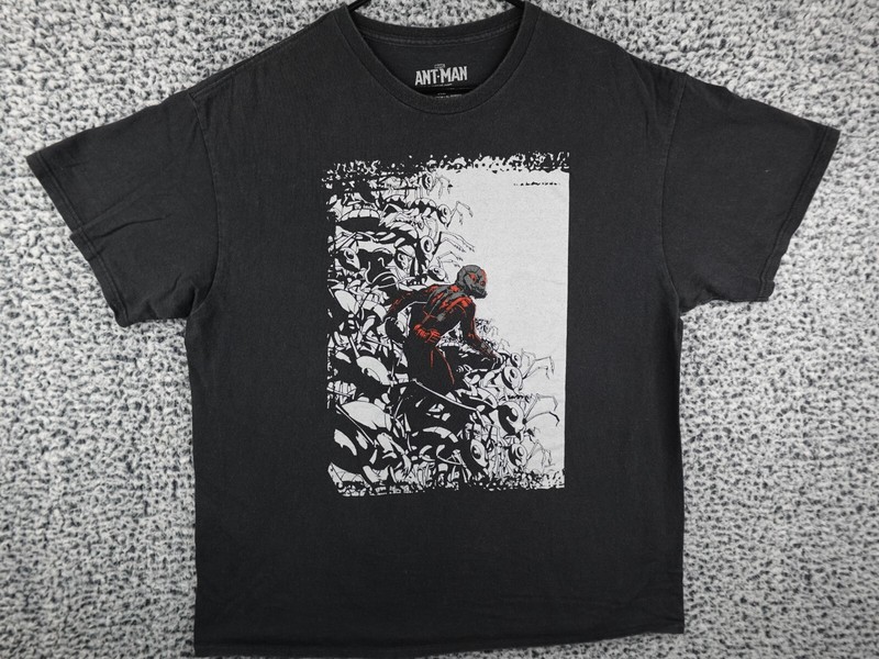 Marvel Mens Ant-Man Antman Ant Farm Black Shirt XL