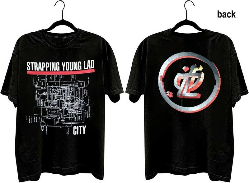 2 sides 1997 City Strapping Young Lad Band Shirt Black Unisex S-5XL HD925