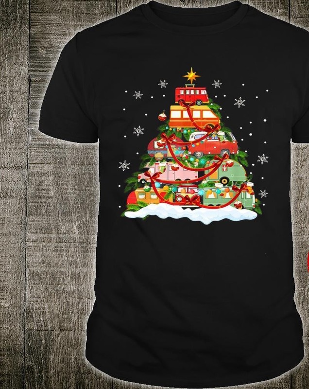 Camping Tree Christmas All size Gift family All size Shirt
