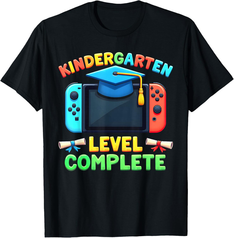 Kindergarten Level Complete Graduation Class 2026 Gamer Boys T Shirt