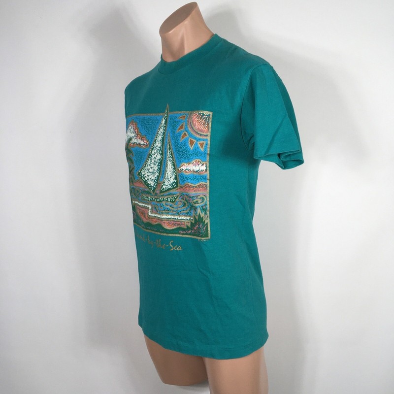 VTG 90s Carmel By the Sea California Vacation Travel Single Stitch Art T-Shirt M gallery